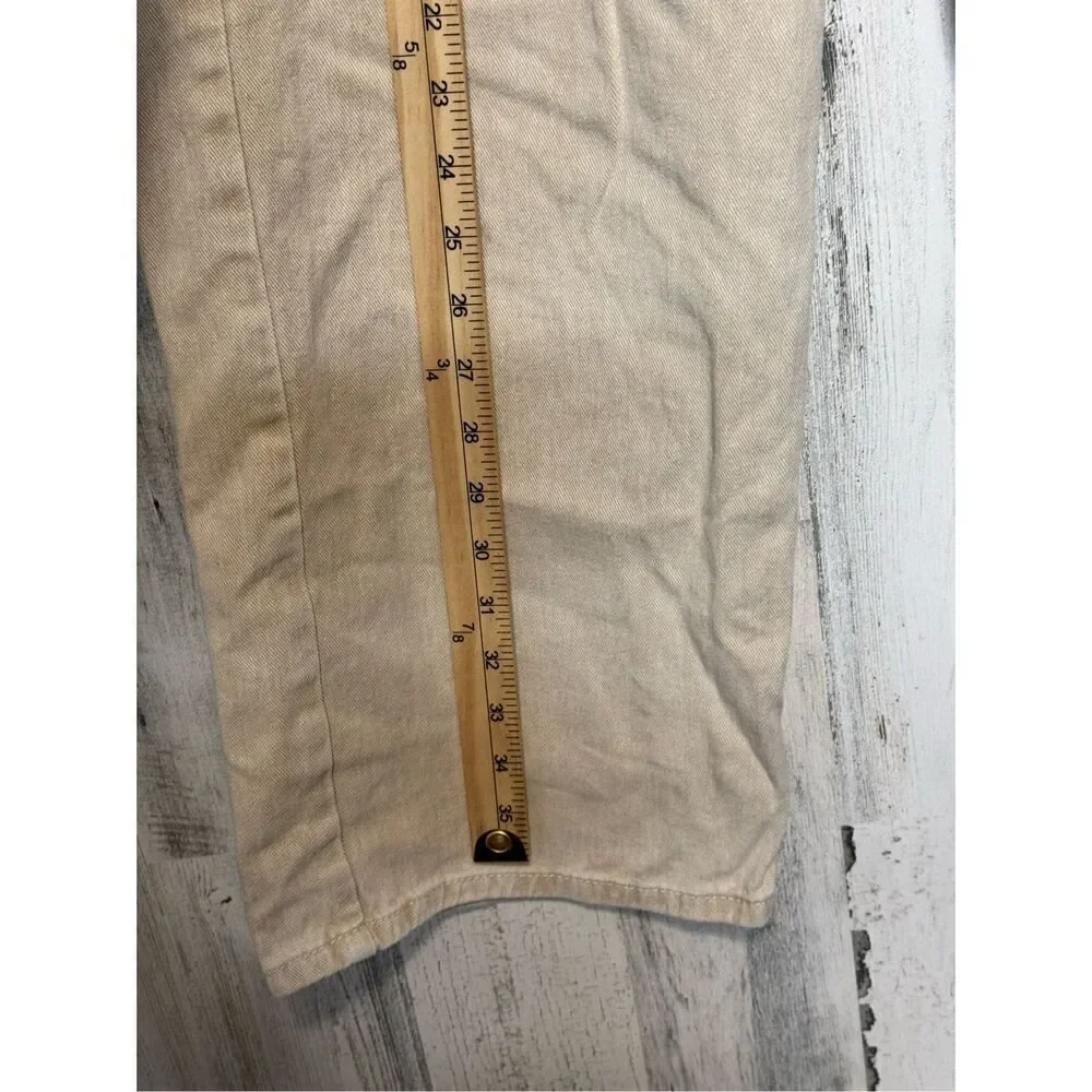 Miami Vice Cargo Pants Size small Beige Wide Leg Loose Fit Tan